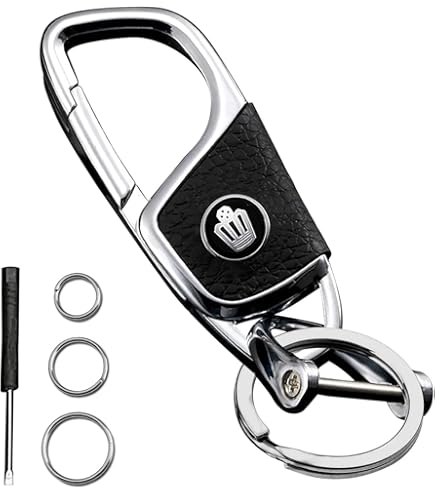 キーホルダー Amazon | iJDMTOYクロム仕上げLetter Zキーチェーンリングfor